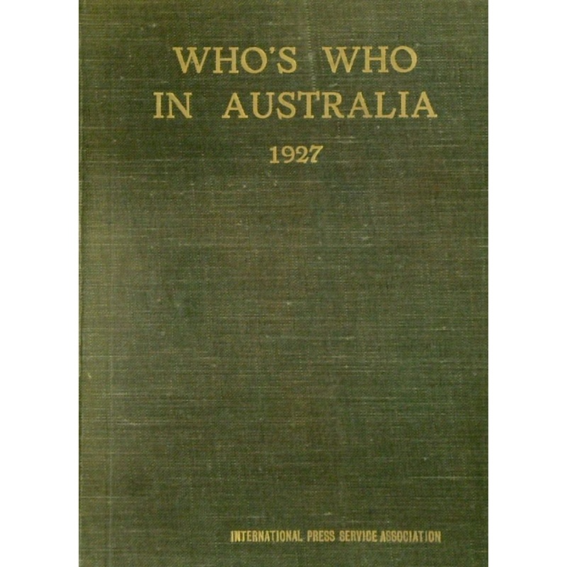 Whos Who in Australia 1927